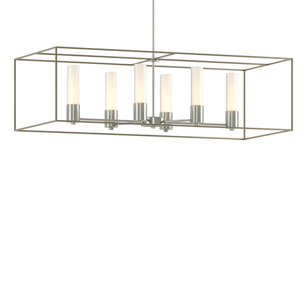 Hubbardton Forge 2018 Sterling Soft Gold Opal Glass (GG) Multi Portico Pendant
