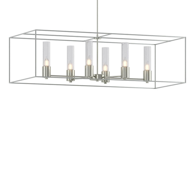 Hubbardton Forge 2018 Sterling Vintage Platinum Seeded Clear Glass (II) Multi Portico Pendant