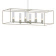Hubbardton Forge 2018 Sterling Soft Gold Seeded Clear Glass (II) Multi Portico Pendant