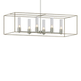 Hubbardton Forge 2018 Sterling Soft Gold Seeded Clear Glass (II) Multi Portico Pendant