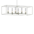 Hubbardton Forge 2018 Sterling Sterling Seeded Clear Glass (II) Multi Portico Pendant