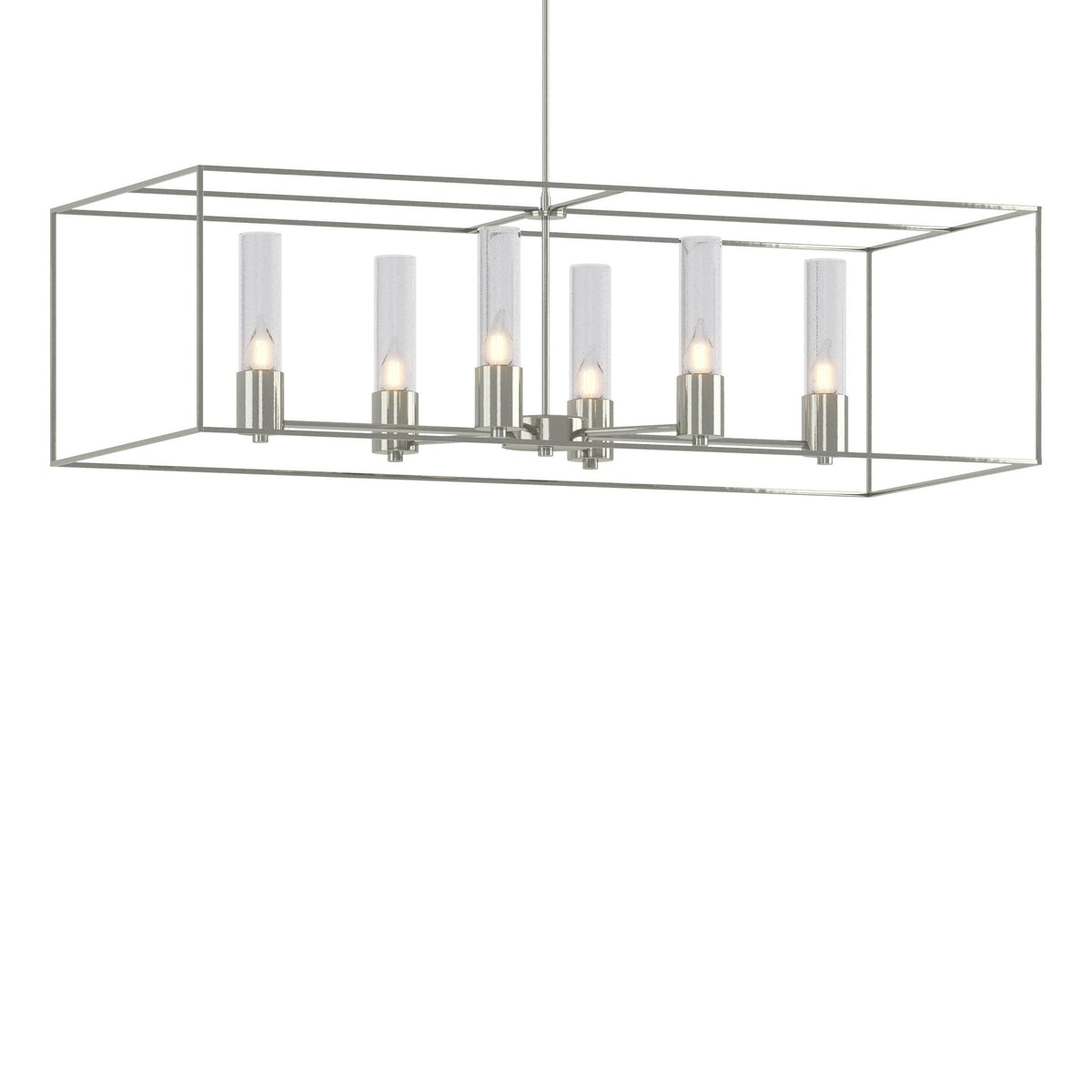 Hubbardton Forge 2018 Sterling Sterling Seeded Clear Glass (II) Multi Portico Pendant