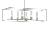 Hubbardton Forge 2018 Sterling Sterling Seeded Clear Glass (II) Multi Portico Pendant