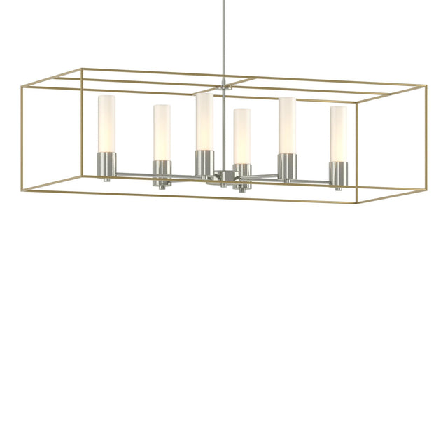 Hubbardton Forge 2018 Sterling Modern Brass Opal Glass (GG) Multi Portico Pendant