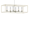 Hubbardton Forge 2018 Sterling Modern Brass Seeded Clear Glass (II) Multi Portico Pendant
