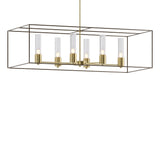 Hubbardton Forge 2018 Modern Brass Bronze Seeded Clear Glass (II) Multi Portico Pendant