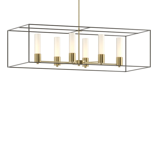 Hubbardton Forge 2018 Modern Brass Dark Smoke Opal Glass (GG) Multi Portico Pendant