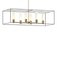 Hubbardton Forge 2018 Modern Brass Black Opal Glass (GG) Multi Portico Pendant