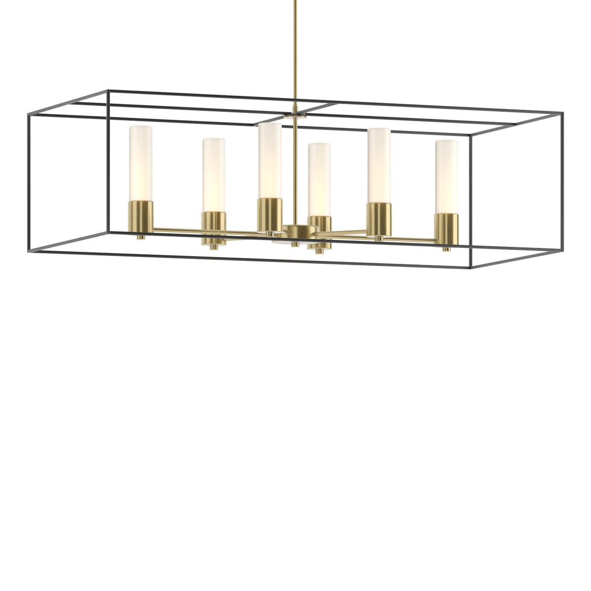 Hubbardton Forge 2018 Modern Brass Black Opal Glass (GG) Multi Portico Pendant