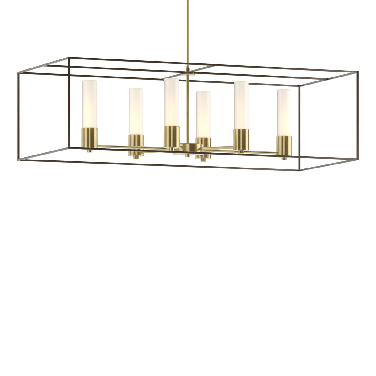 Hubbardton Forge 2018 Modern Brass Bronze Opal Glass (GG) Multi Portico Pendant