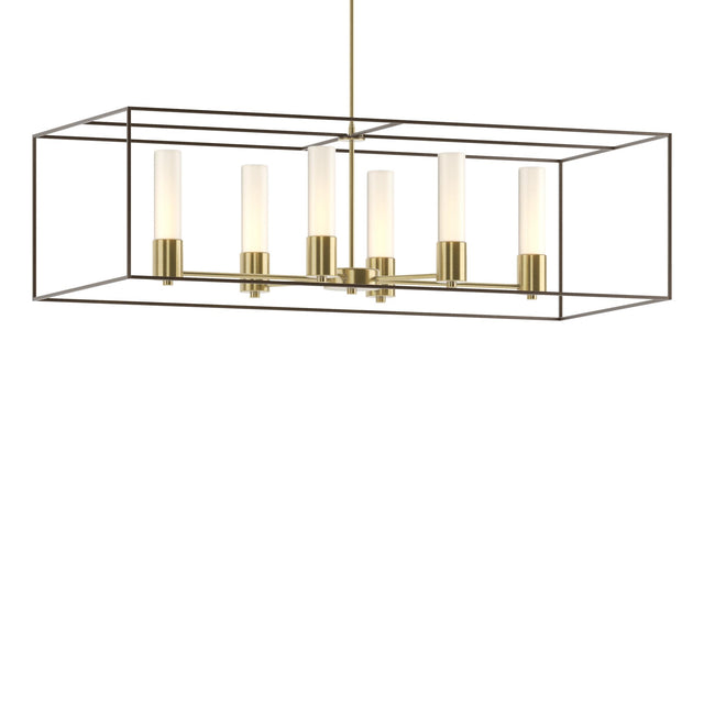 Hubbardton Forge 2018 Modern Brass Bronze Opal Glass (GG) Multi Portico Pendant