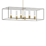 Hubbardton Forge 2018 Modern Brass Oil Rubbed Bronze Seeded Clear Glass (II) Multi Portico Pendant