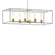 Hubbardton Forge 2018 Modern Brass Natural Iron Opal Glass (GG) Multi Portico Pendant