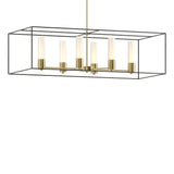 Hubbardton Forge 2018 Modern Brass Natural Iron Opal Glass (GG) Multi Portico Pendant