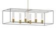 Hubbardton Forge 2018 Modern Brass Natural Iron Seeded Clear Glass (II) Multi Portico Pendant