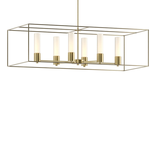 Hubbardton Forge 2018 Modern Brass Soft Gold Opal Glass (GG) Multi Portico Pendant