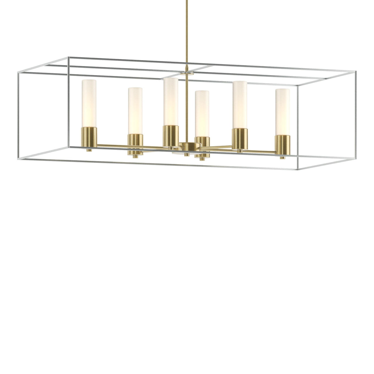 Hubbardton Forge 2018 Modern Brass Vintage Platinum Opal Glass (GG) Multi Portico Pendant