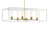 Hubbardton Forge 2018 Modern Brass Vintage Platinum Opal Glass (GG) Multi Portico Pendant