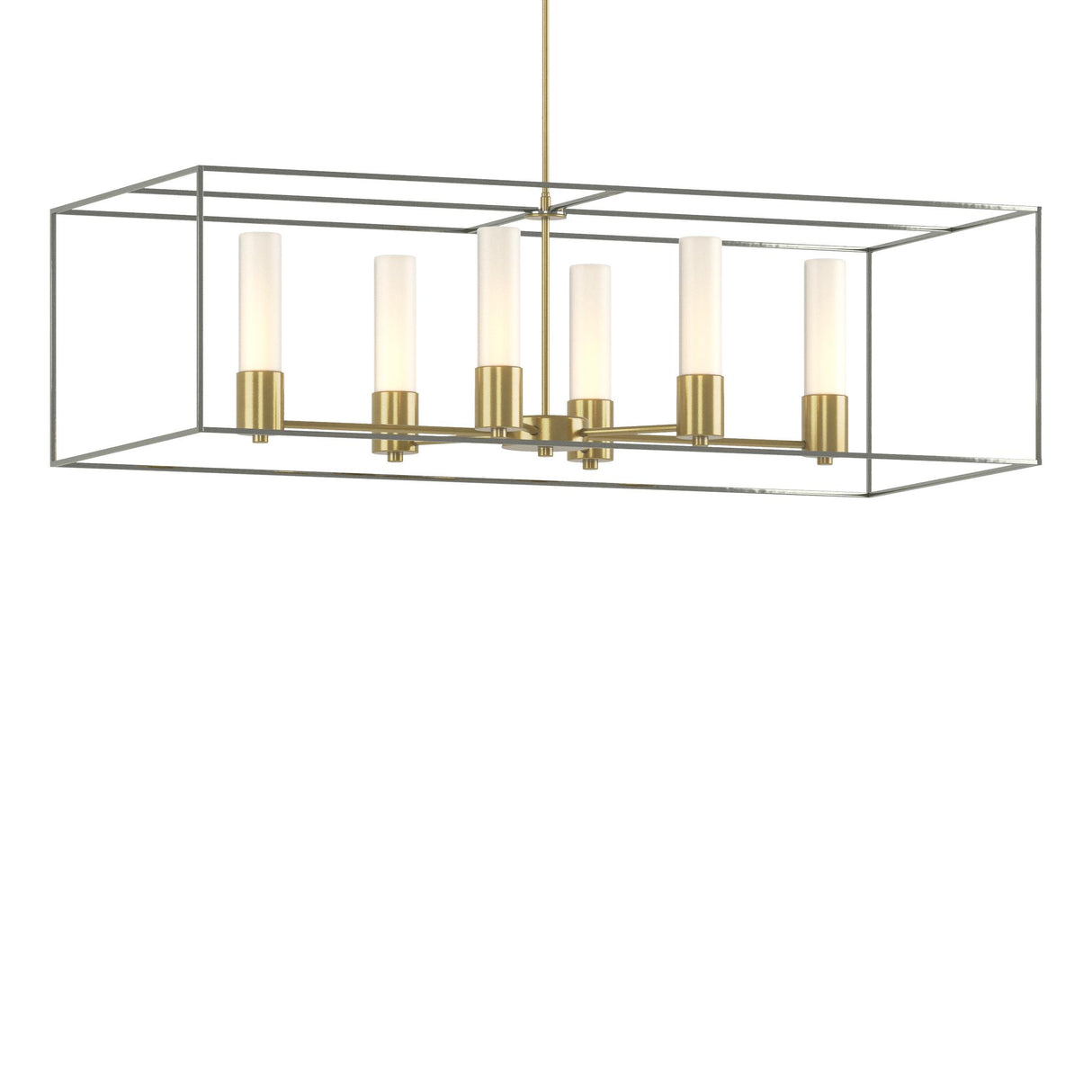 Hubbardton Forge 2018 Modern Brass Sterling Opal Glass (GG) Multi Portico Pendant