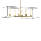 Hubbardton Forge 2018 Modern Brass Sterling Opal Glass (GG) Multi Portico Pendant