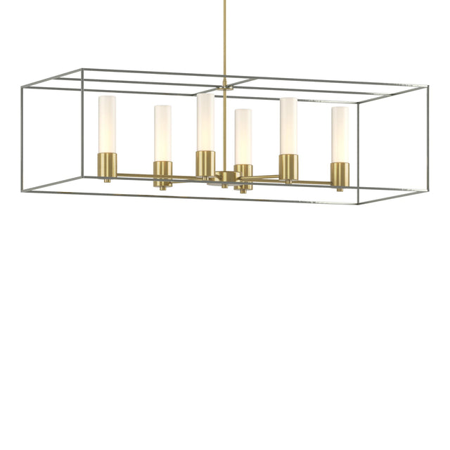 Hubbardton Forge 2018 Modern Brass Sterling Opal Glass (GG) Multi Portico Pendant