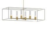 Hubbardton Forge 2018 Modern Brass Sterling Seeded Clear Glass (II) Multi Portico Pendant