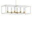 Hubbardton Forge 2018 Modern Brass Sterling Seeded Clear Glass (II) Multi Portico Pendant