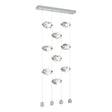 Hubbardton Forge 2023 Vintage Platinum Crystal Standard Gatsby 9-Light LED Pendant