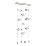 Hubbardton Forge 2023 Sterling Crystal Standard Gatsby 9-Light LED Pendant
