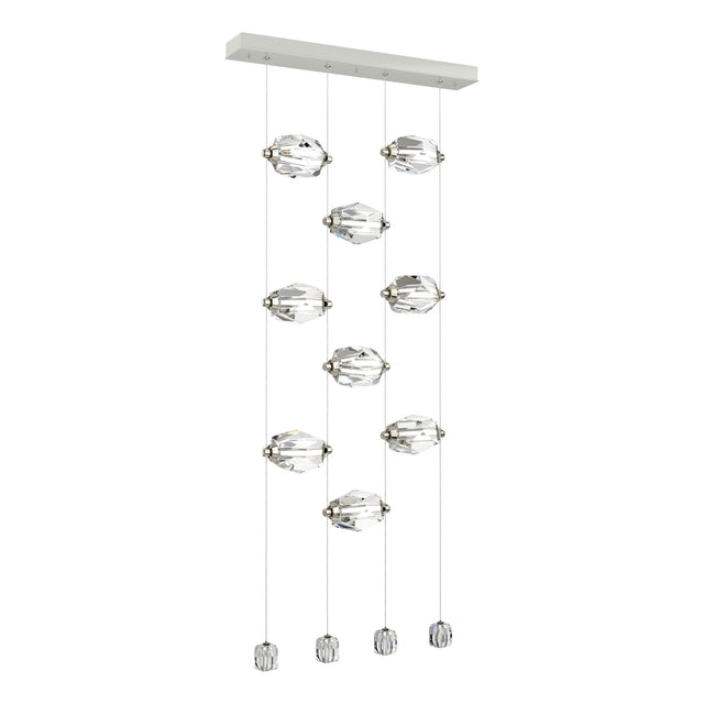 Hubbardton Forge 2023 Sterling Crystal Standard Gatsby 9-Light LED Pendant