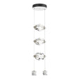Hubbardton Forge 2023 White Crystal Standard Gatsby 3-Light LED Pendant