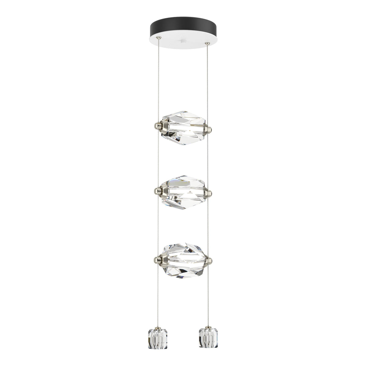 Hubbardton Forge 2023 White Crystal Standard Gatsby 3-Light LED Pendant