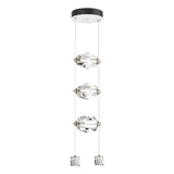 Hubbardton Forge 2023 White Crystal Standard Gatsby 3-Light LED Pendant