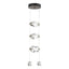Hubbardton Forge 2023 Bronze Crystal Standard Gatsby 3-Light LED Pendant