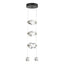 Hubbardton Forge 2023 Oil Rubbed Bronze Crystal Standard Gatsby 3-Light LED Pendant