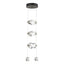 Hubbardton Forge 2023 Natural Iron Crystal Standard Gatsby 3-Light LED Pendant