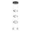 Hubbardton Forge 2023 Dark Smoke Crystal Standard Gatsby 3-Light LED Pendant