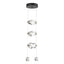 Hubbardton Forge 2023 Black Crystal Standard Gatsby 3-Light LED Pendant
