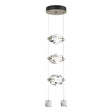 Hubbardton Forge 2023 Soft Gold Crystal Standard Gatsby 3-Light LED Pendant