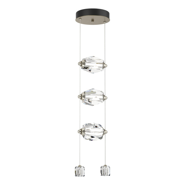 Hubbardton Forge 2023 Soft Gold Crystal Standard Gatsby 3-Light LED Pendant