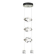 Hubbardton Forge 2023 Sterling Crystal Standard Gatsby 3-Light LED Pendant