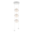 Hubbardton Forge 2023 White Opal Glass (GG) Standard Abacus 3-Light LED Pendant