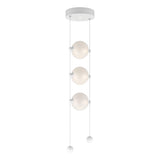 Hubbardton Forge 2023 White Opal Glass (GG) Standard Abacus 3-Light LED Pendant