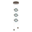 Hubbardton Forge 2023 Bronze Cool Grey Glass (YL) Standard Abacus 3-Light LED Pendant