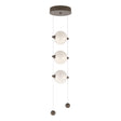 Hubbardton Forge 2023 Bronze Opal Glass (GG) Standard Abacus 3-Light LED Pendant