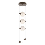 Hubbardton Forge 2023 Bronze Opal Glass (GG) Standard Abacus 3-Light LED Pendant