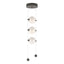 Hubbardton Forge 2023 Dark Smoke Opal Glass (GG) Standard Abacus 3-Light LED Pendant
