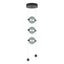 Hubbardton Forge 2023 Oil Rubbed Bronze Cool Grey Glass (YL) Standard Abacus 3-Light LED Pendant