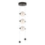 Hubbardton Forge 2023 Oil Rubbed Bronze Opal Glass (GG) Standard Abacus 3-Light LED Pendant