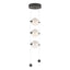 Hubbardton Forge 2023 Natural Iron Opal Glass (GG) Standard Abacus 3-Light LED Pendant